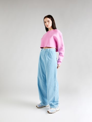 Stella Nova - Perna larga Calças com pregas 'CELLY' em azul