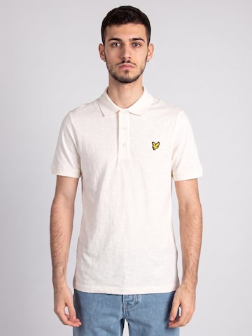 Lyle & Scott Shirt 'Fine Slub Polo Shirt Ice Cream' in Beige