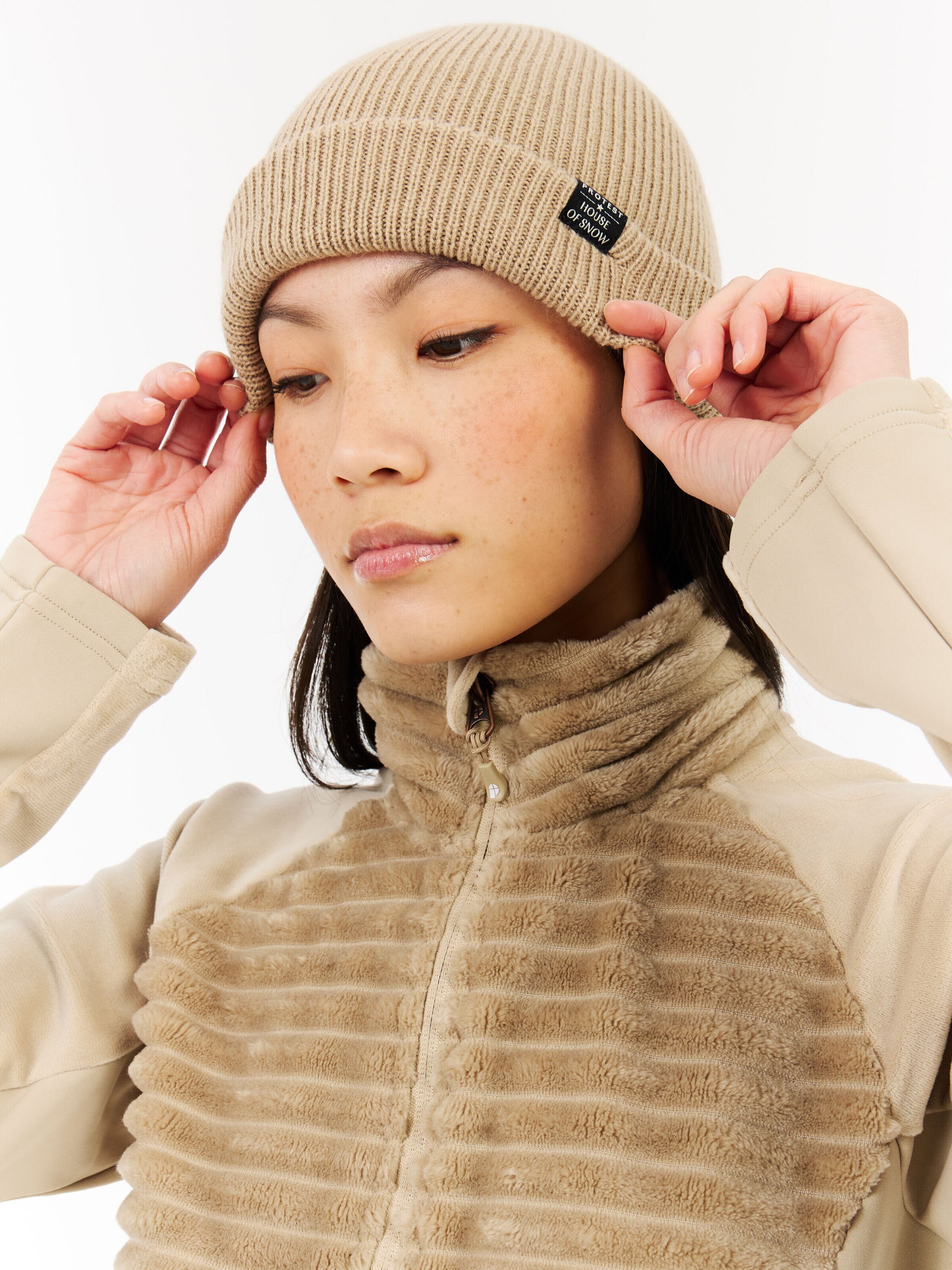PROTEST Fleece jas 'PRTDELAY' in Bruin