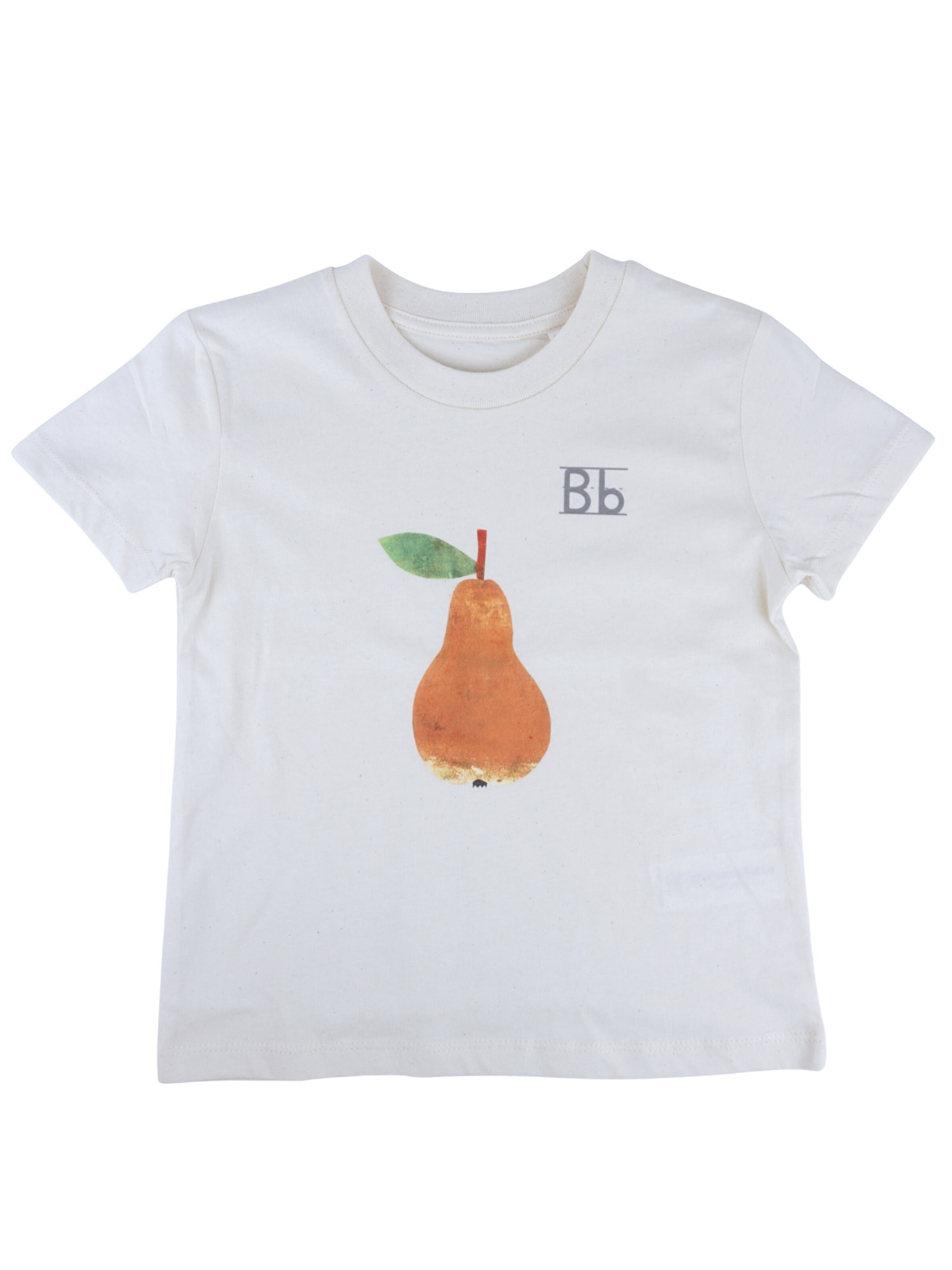 MelaDi Shirt 'Birne'‌ in Weiß: Vorderseite