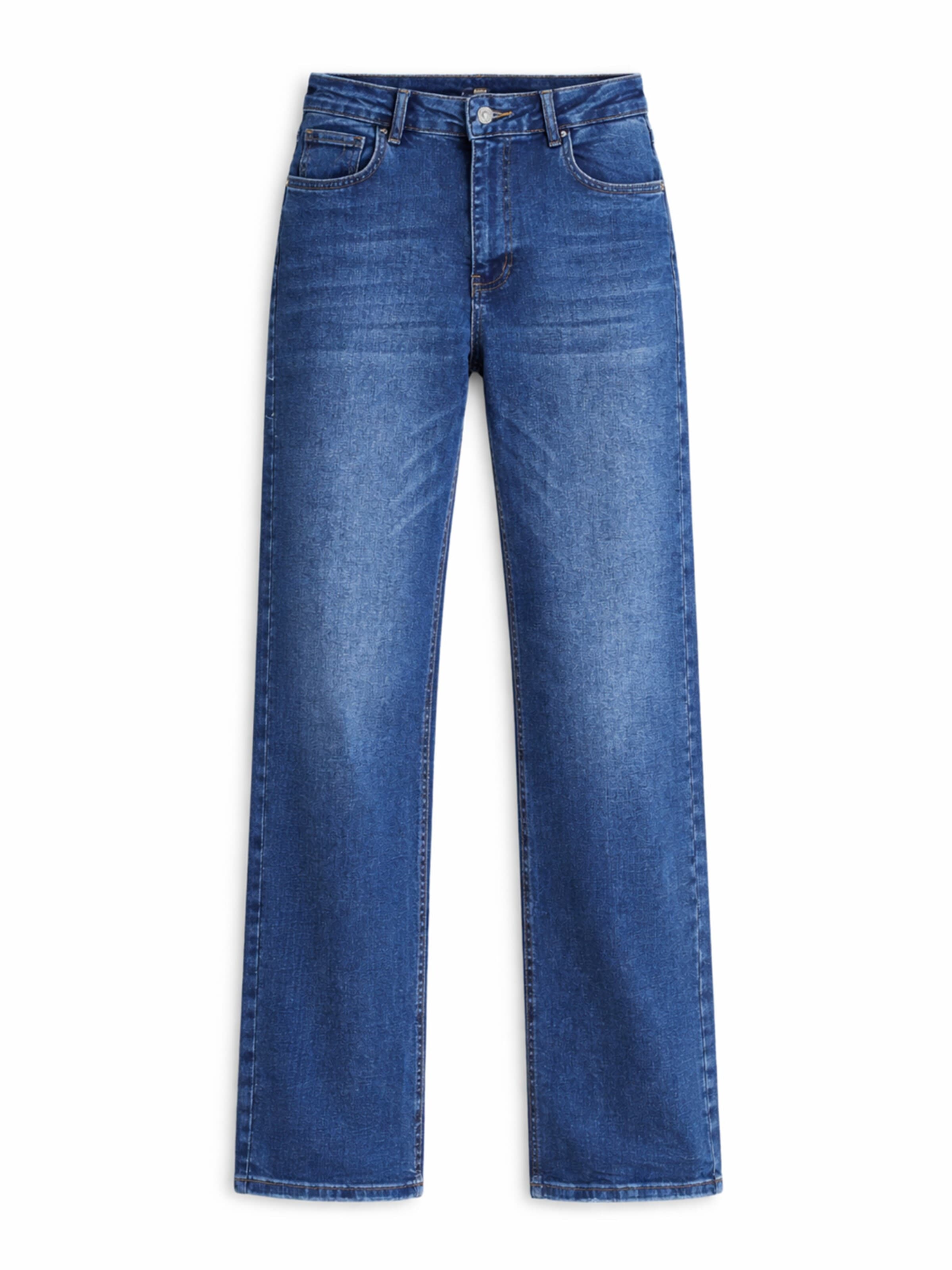 IT'S BASIC Regular Jeans 'Straight Mid Rise Jeans (Lenght 30)' in Blue: front