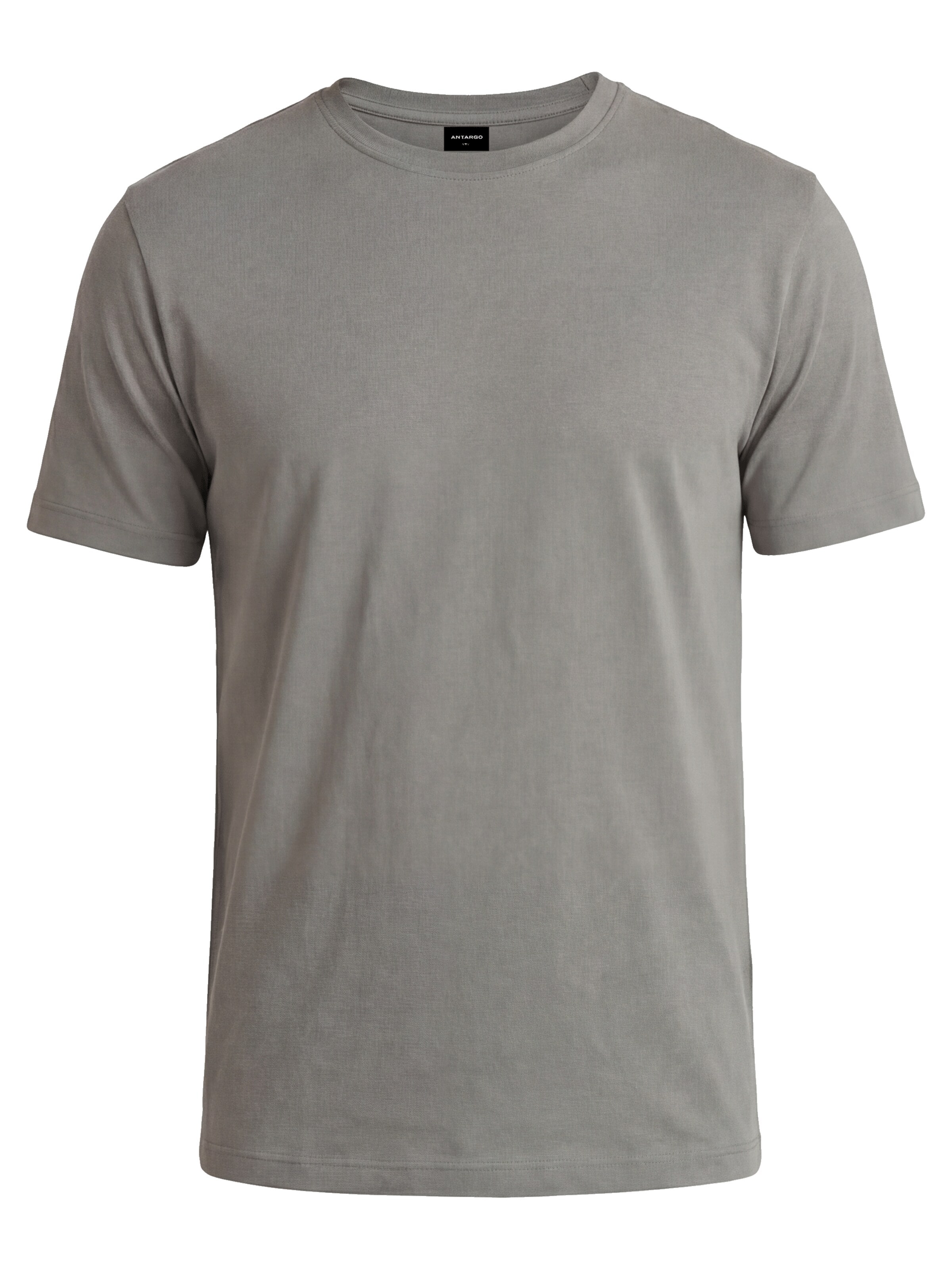 Antargo Shirt 'Basic T-Shirt' in Grey: front