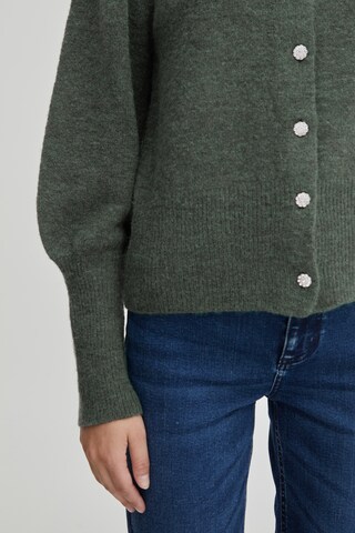 PULZ Jeans Knit Cardigan 'ASTRID' in Green