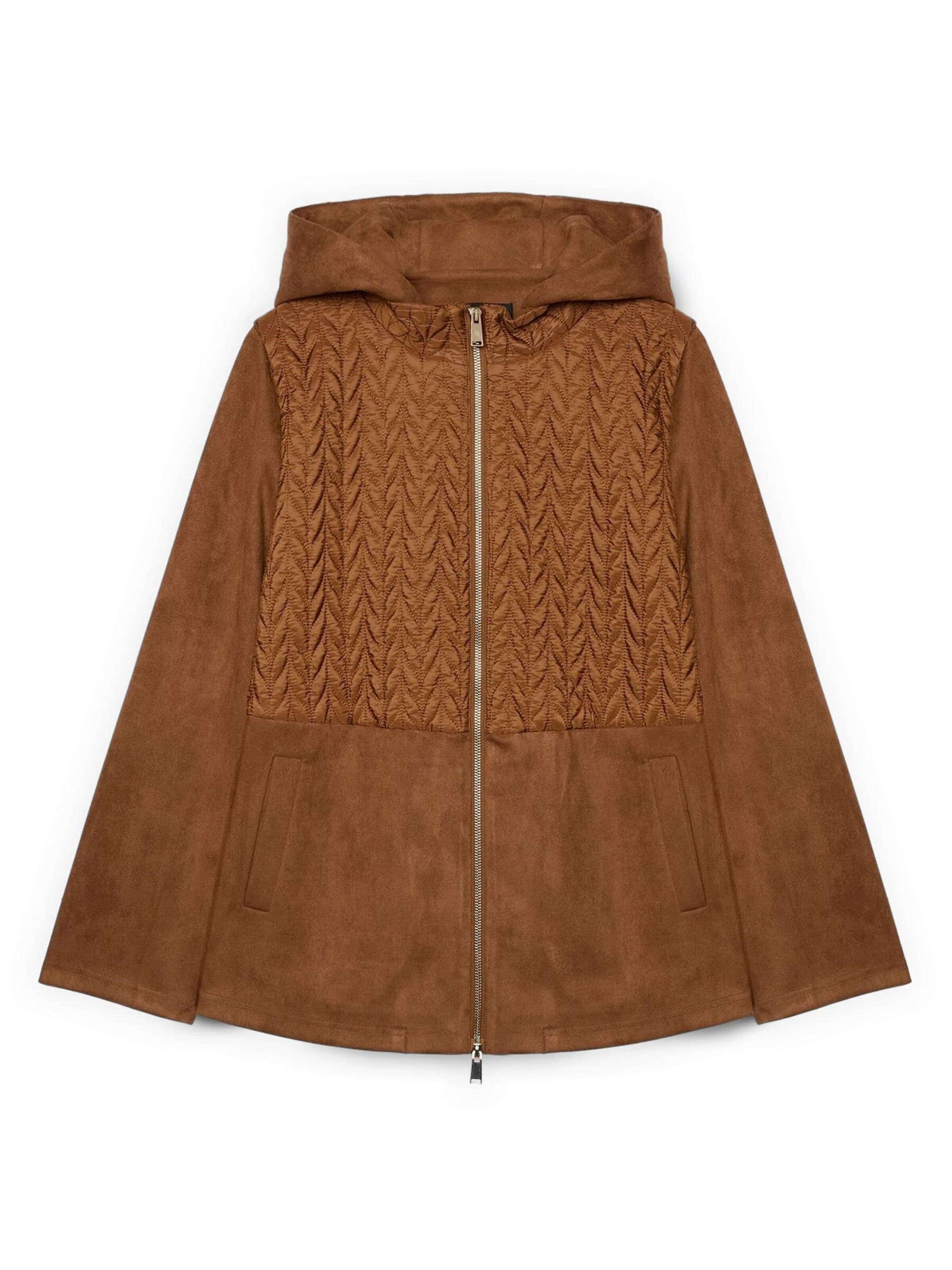 Cappotto di mezza stagione di Fiorella Rubino in marrone: frontale