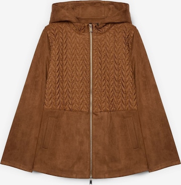 Manteau mi-saison Fiorella Rubino en marron : devant