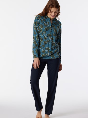SCHIESSER Pajama ' Contemporary Nightwear ' in Blue: front
