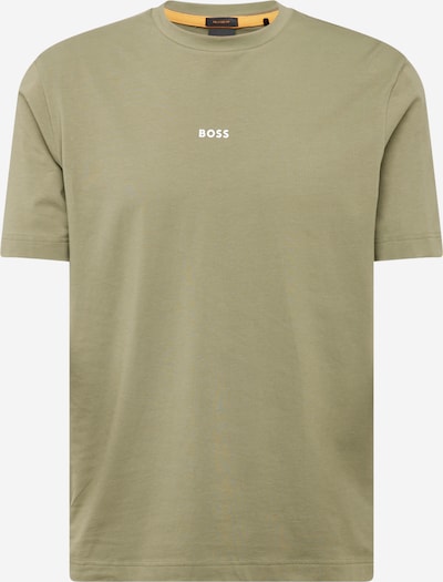 BOSS Orange T-Shirt 'TChup' in khaki / weiß, Produktansicht