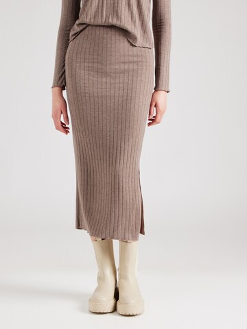 PIECES Skirt 'PCIRIS' in Brown: front