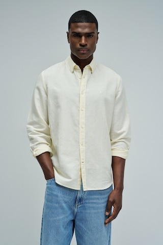 Salsa Jeans Regular Fit Hemd in Gelb: Vorderseite