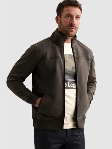 PME Legend Übergangsjacke 'Sweat jacket with zipper closure and quilted pattern' in Grün: Vorderseite