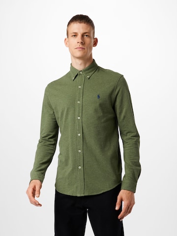 Coupe regular Chemise Polo Ralph Lauren en vert : devant