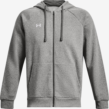 UNDER ARMOUR Athletic Zip-Up Hoodie 'Rival' in Grey: front