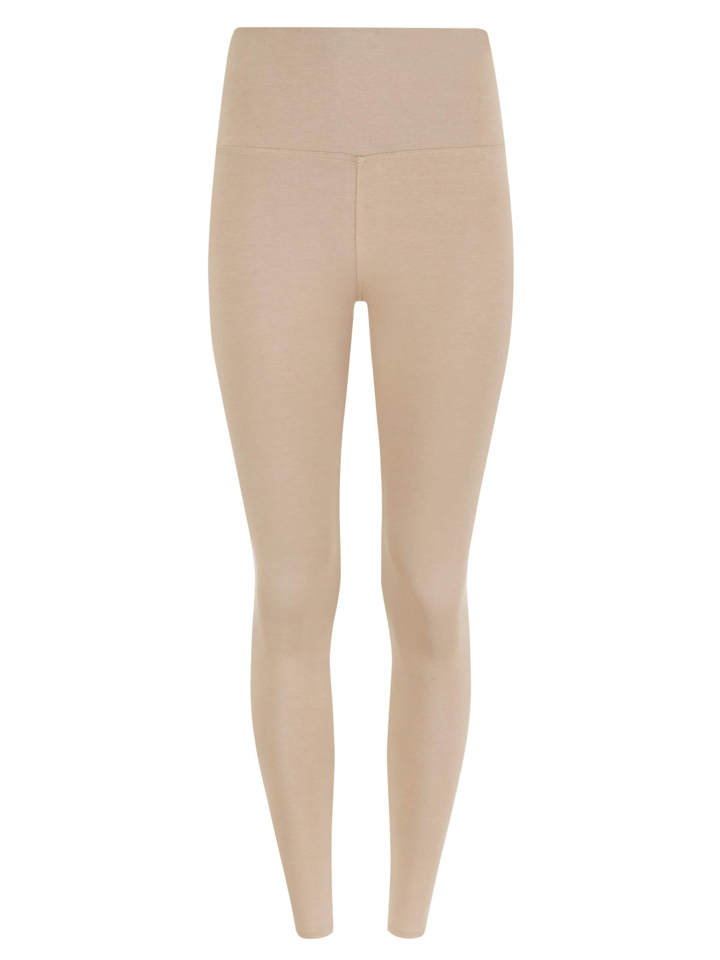 Evoni Leggings 'aus Baumwolle mit hohem Bund' in Brown: front