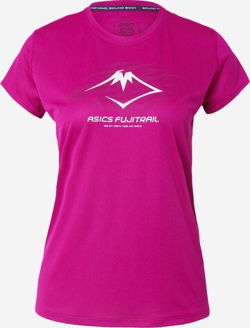 ASICS Performance Shirt 'FUJITRAIL' in Purple: front