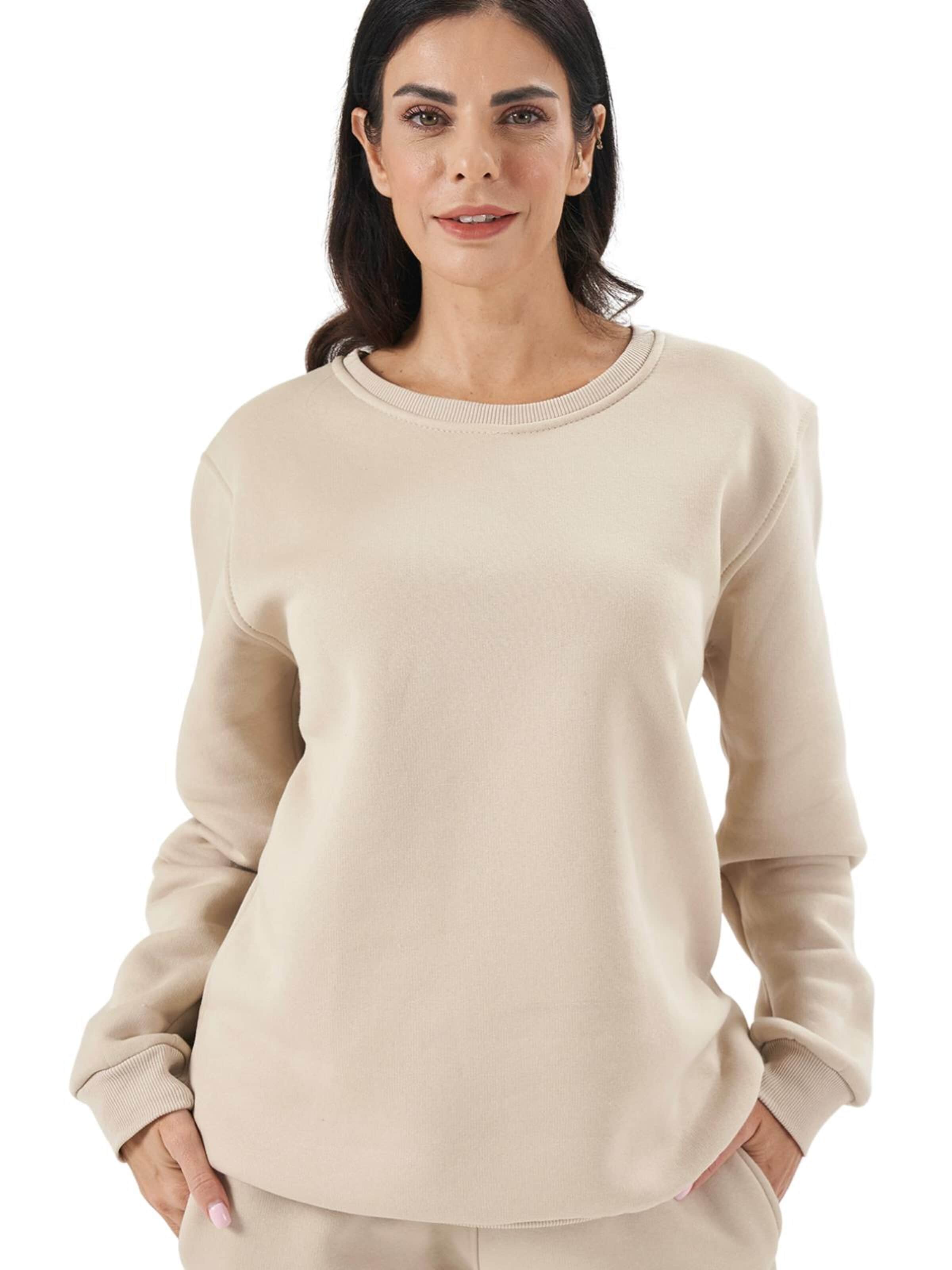 LOUIS LECLER Sweatshirt 'Avery' in Beige