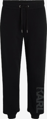 Tapered Pantaloni de la Karl Lagerfeld pe negru: față