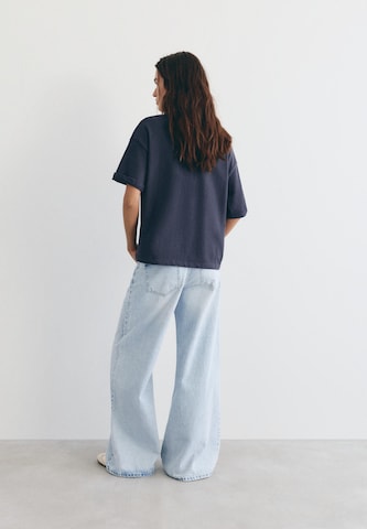 Pull&Bear Oversized tričko – modrá