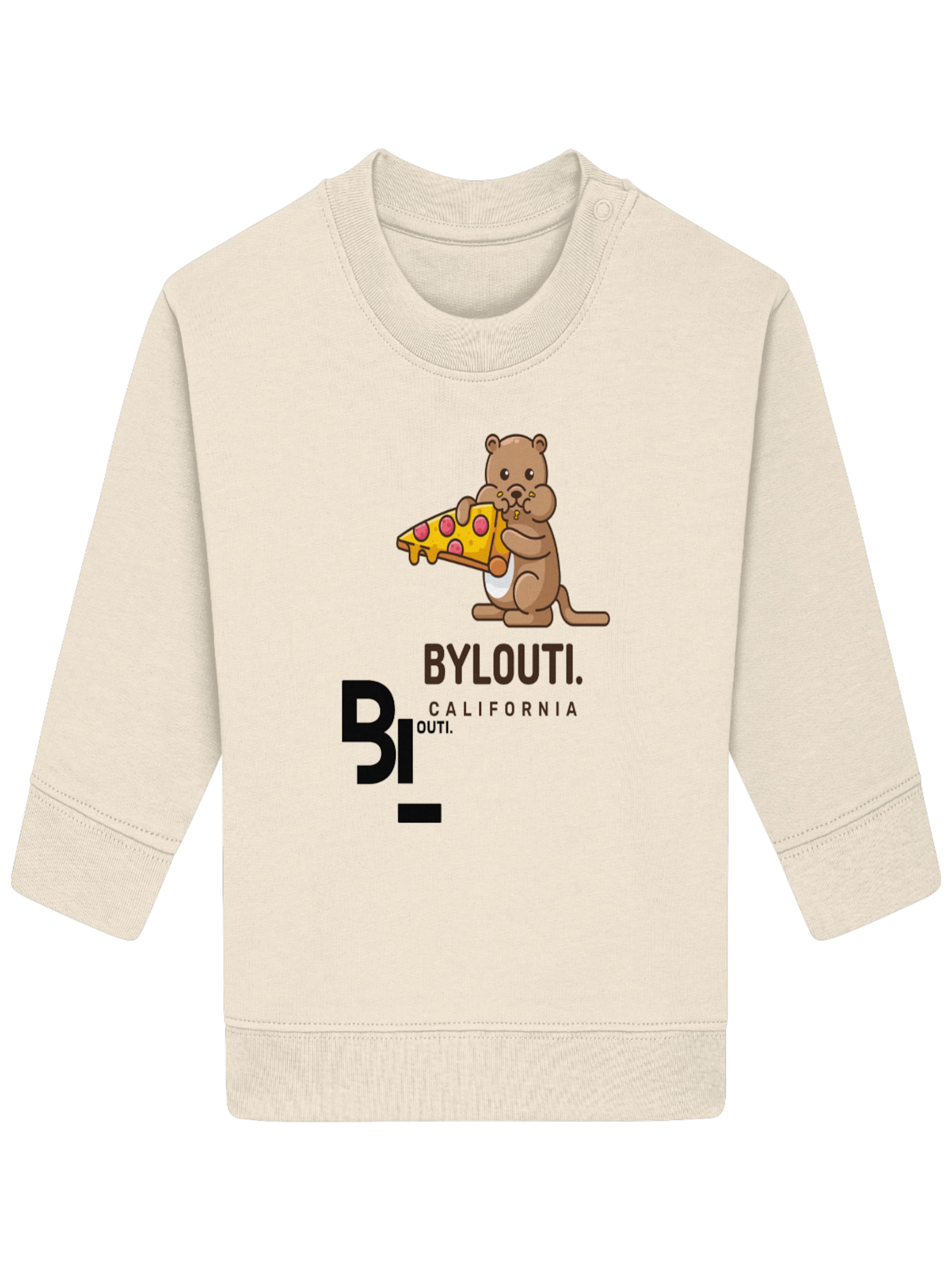 ByLouti Brand Fashion Sweatshirt 'Organic' in Beige: front