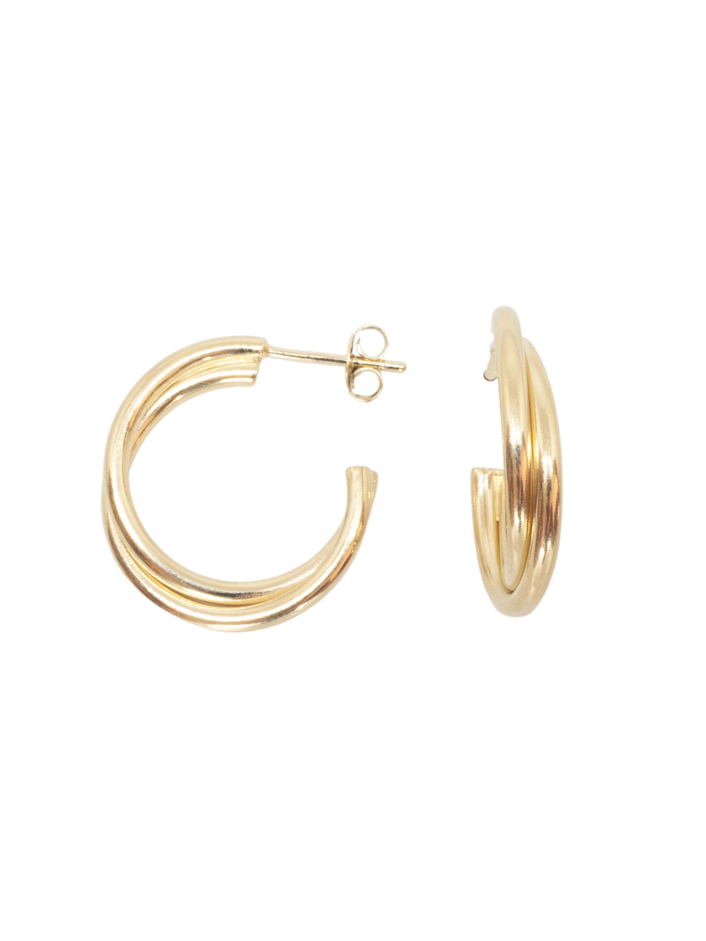 fejn Earrings in Gold: front