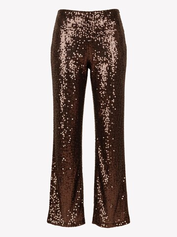 Honnête Atelier Regular Pants 'Maelle' in Brown: front