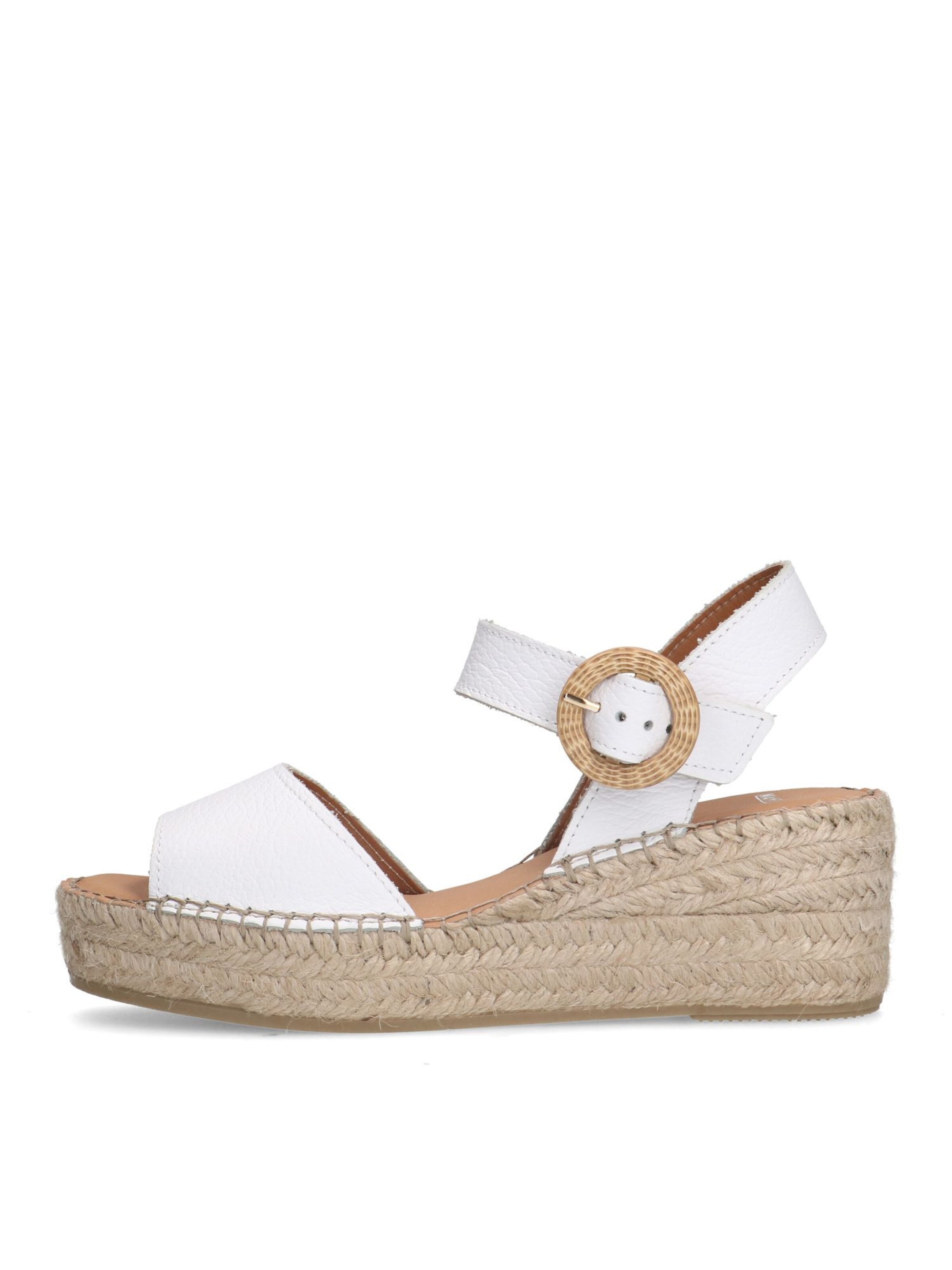 MANFIELD Sandale in Weiß