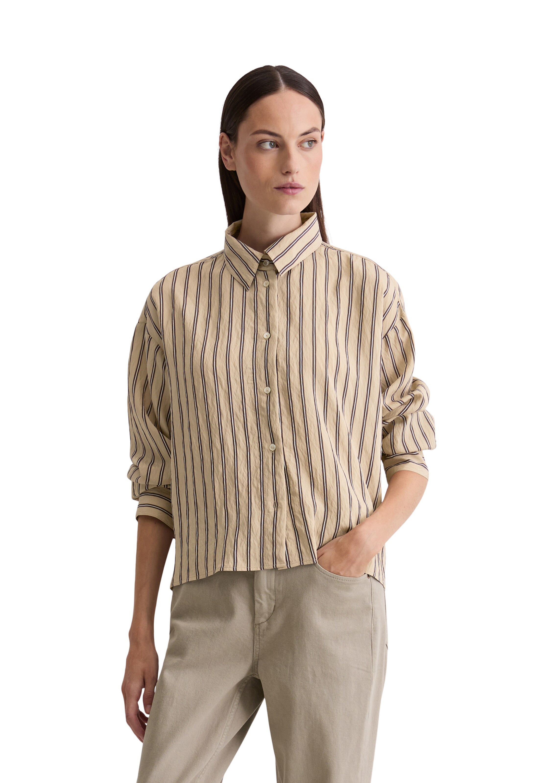 Marc O'Polo Bluse in Beige: Vorderseite