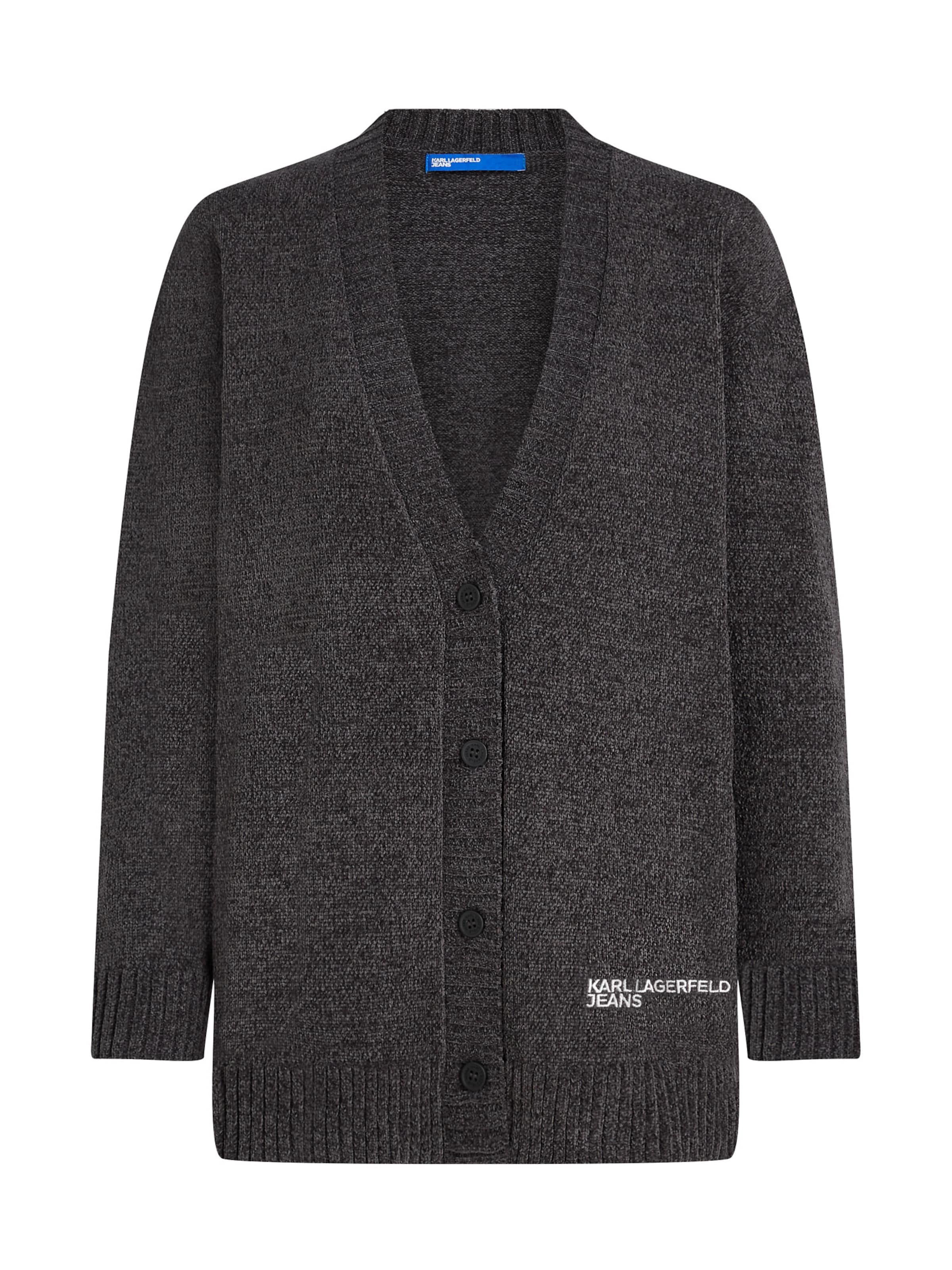pilka KARL LAGERFELD JEANS Kardiganas: priekis