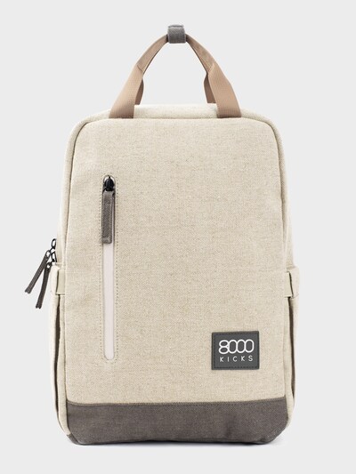 8000kicks Rygsæk 'Small Hemp Backpack in Beige and Green' i 10,3 x 8,2 x 1,5 cm i beige, Produktvisning
