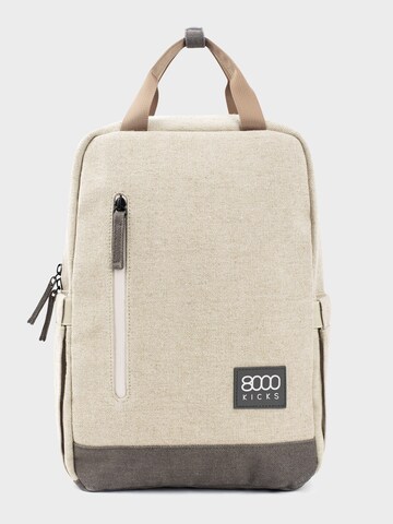 Sac à dos 'Small Hemp Backpack in Beige and Green' 8000kicks en beige : devant