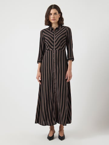 YAS Blousejurk 'YASSAVANNA' in Bruin: voorkant