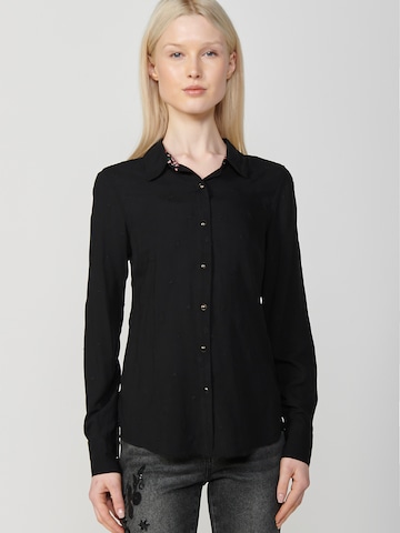 KOROSHI Blouse in Zwart: voorkant