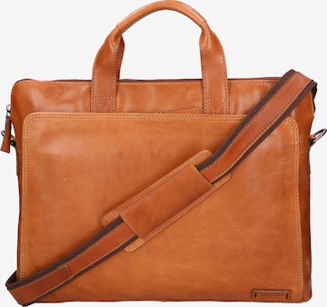 Sac d’ordinateur portable Santini Firenze en marron : devant