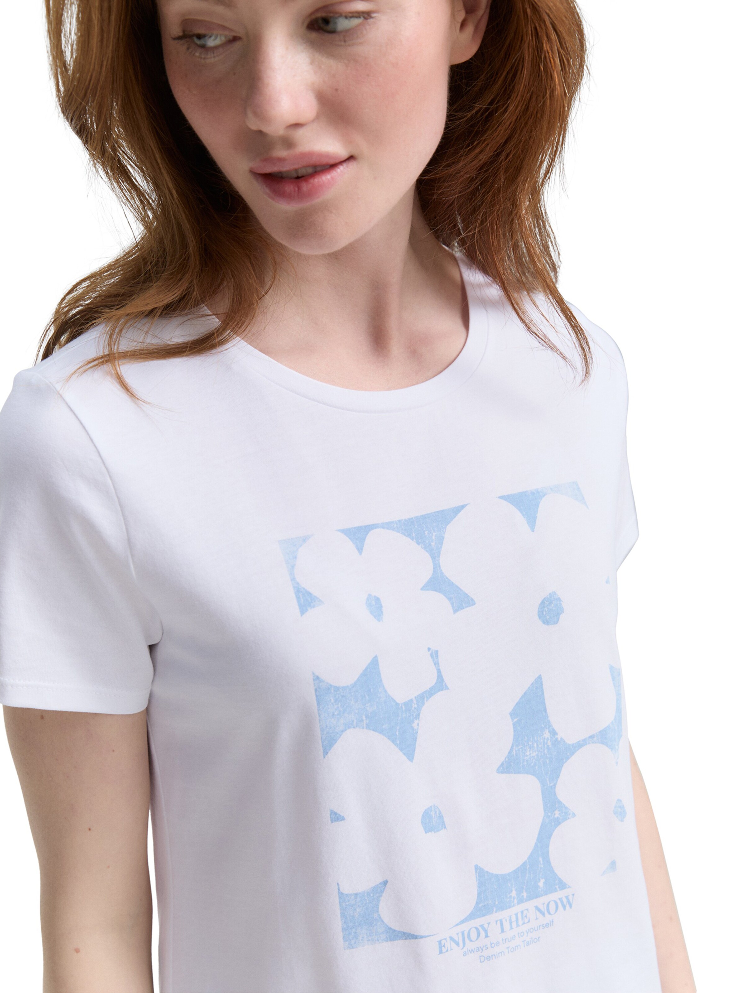 TOM TAILOR DENIM T-shirt i vit