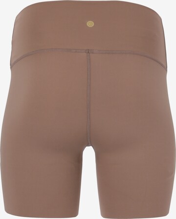 Athlecia Skinny Workout Pants 'Almy' in Brown