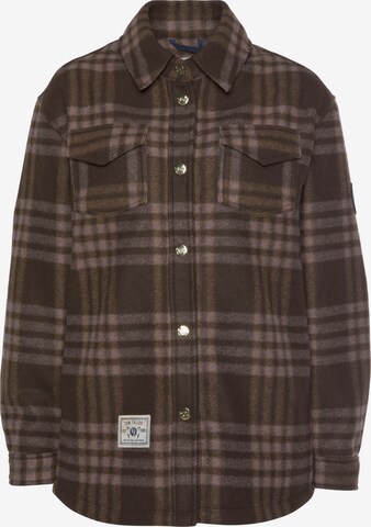 Tom Tailor Polo Team Between-Season Jacket in Brown: front