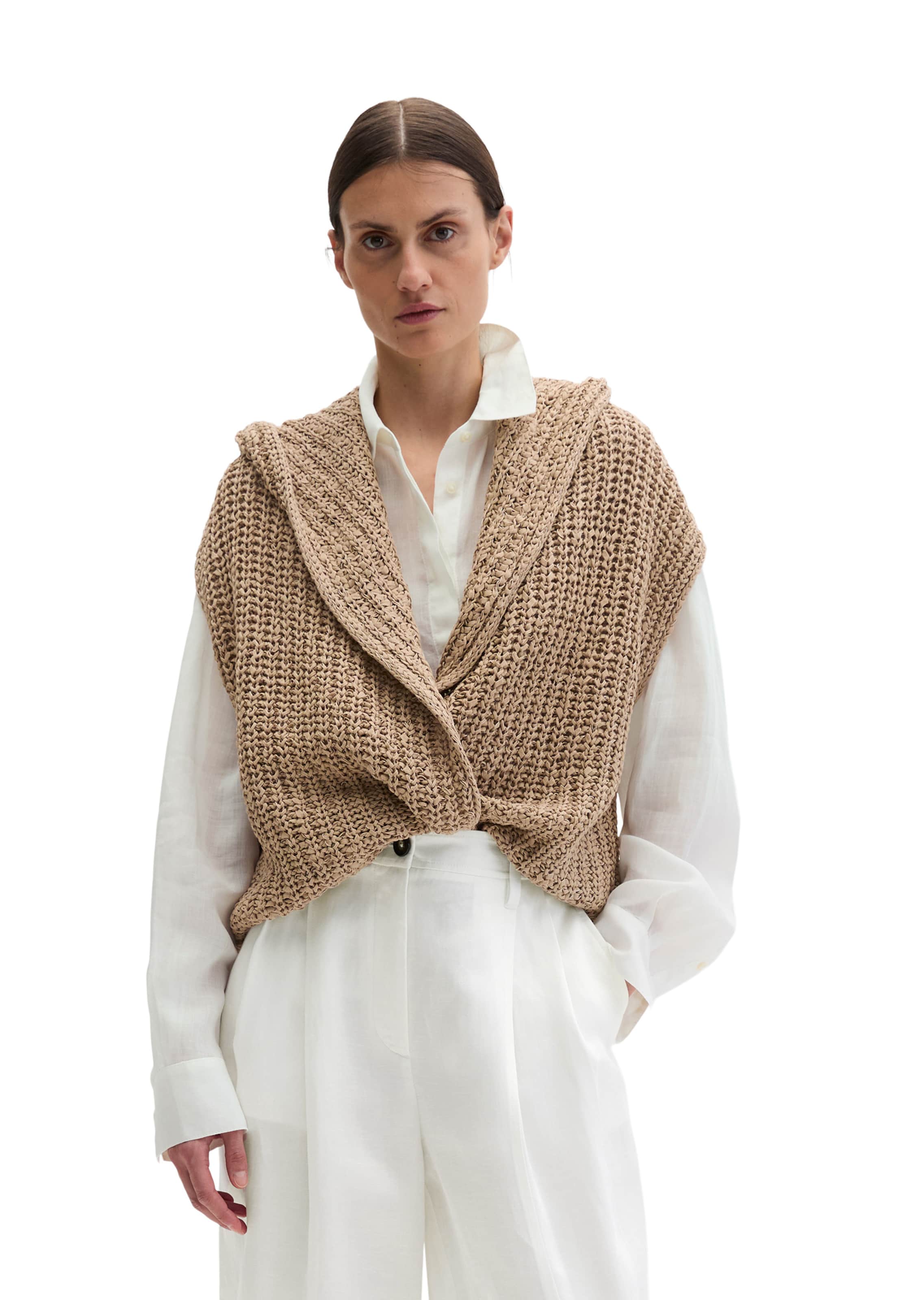 Marc O'Polo Strickjacke in Beige: Vorderseite