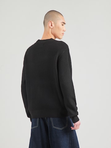 JACK & JONES Trui 'JCOGRID' in Zwart