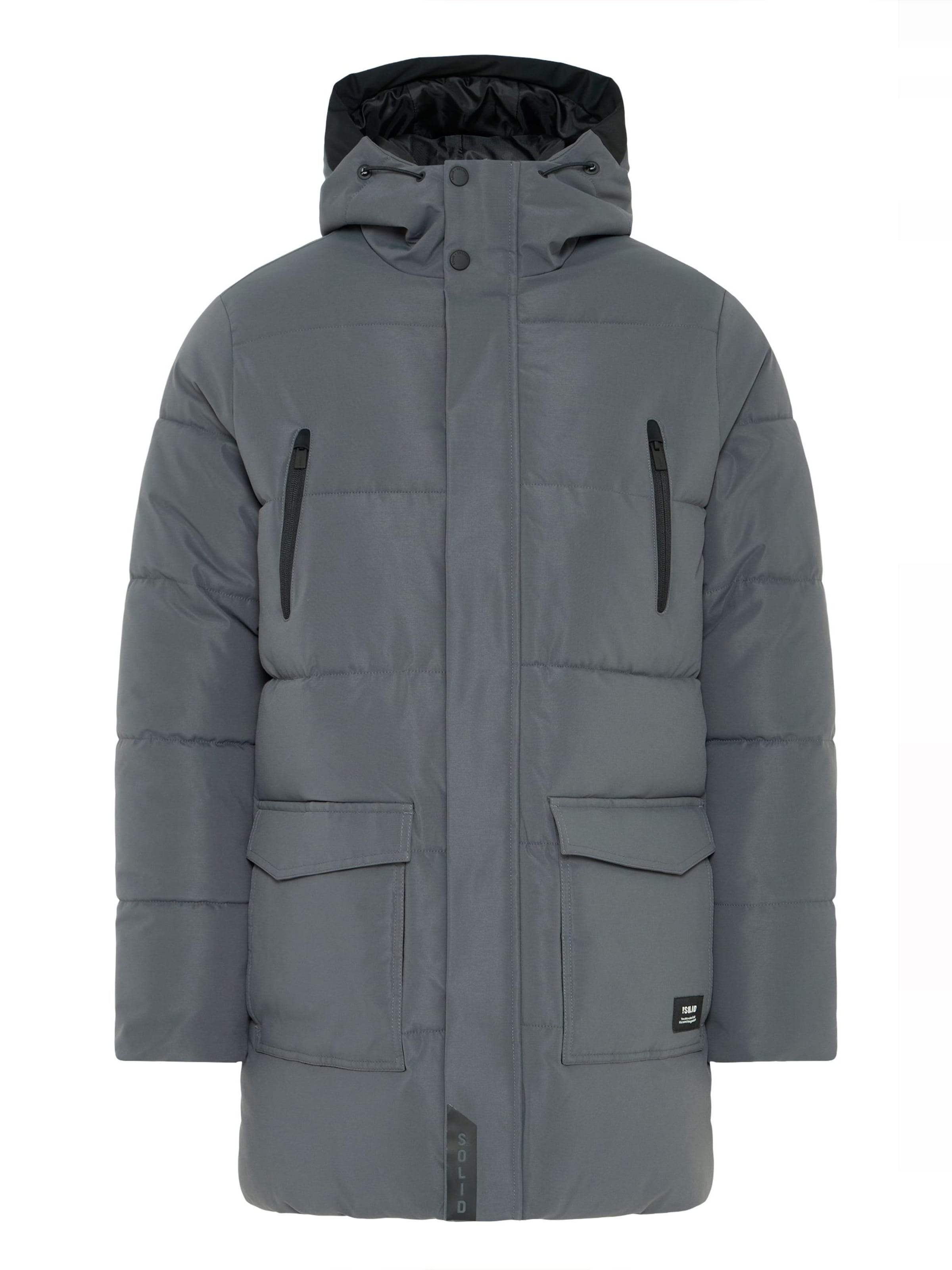 !Solid Winterjas 'Miumo' in Grijs: voorkant