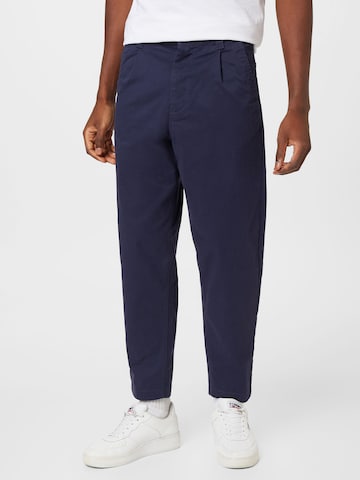 Tommy Jeans Tapered Chino Pants in Blue: front