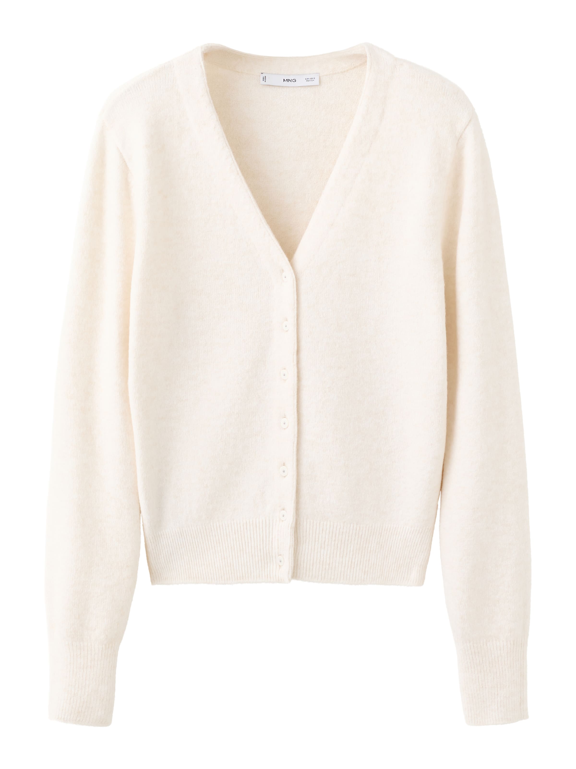 MANGO Kardigan 'SIMONE' – béžová: přední strana