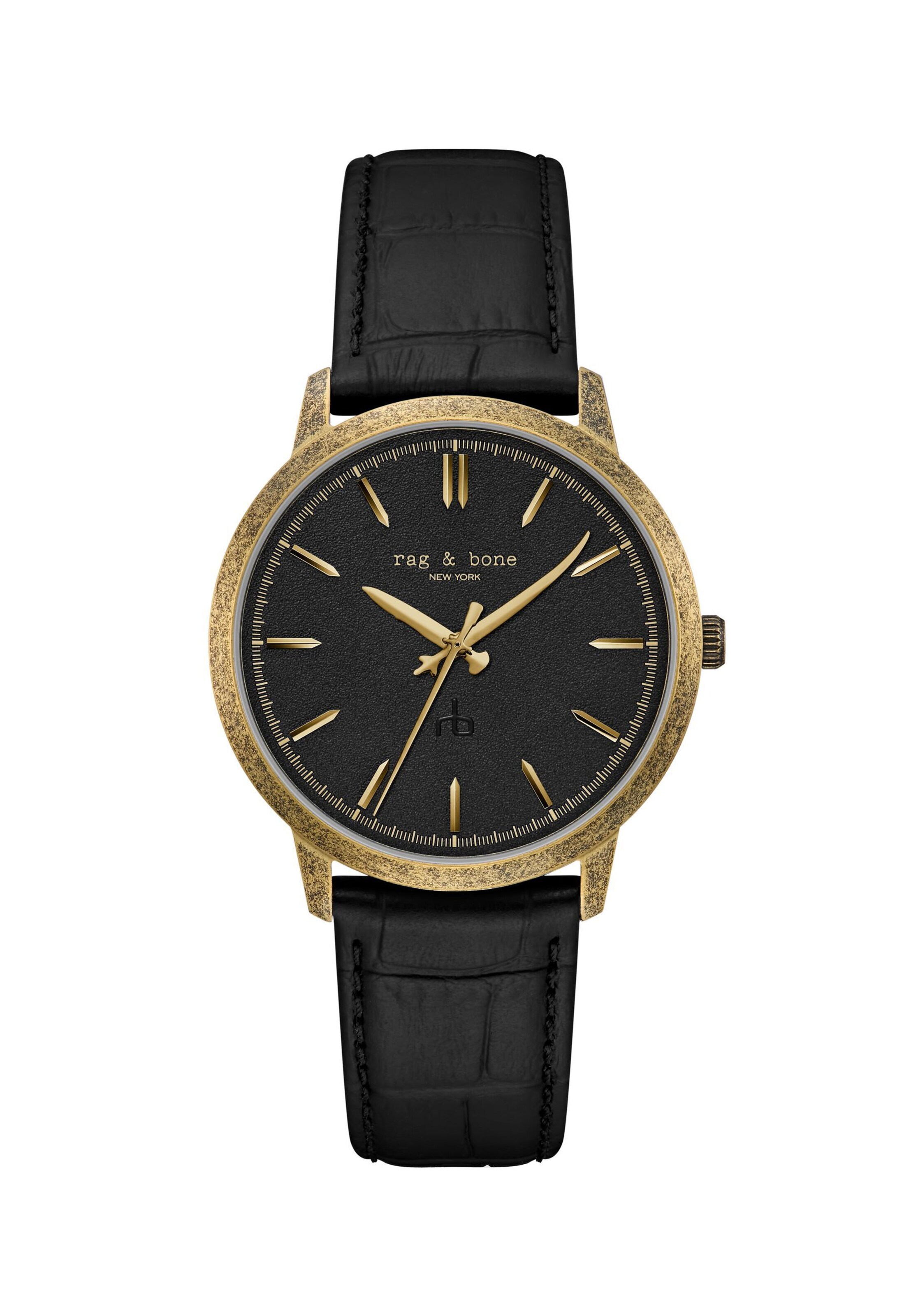 rag & bone Analog watch 'Manston' in Black: front