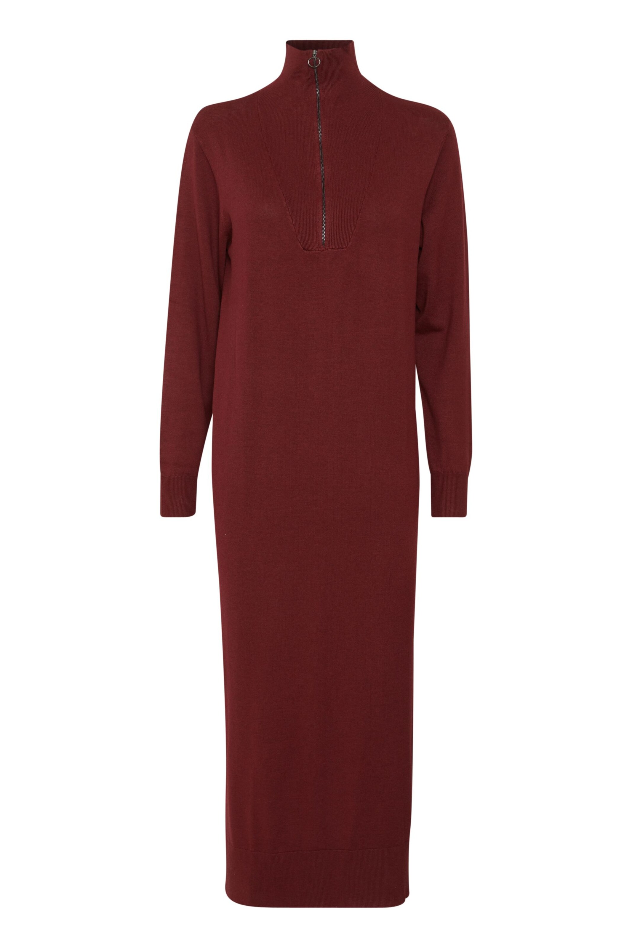 PULZ Jeans Gebreide jurk 'SARA' in Rood: voorkant