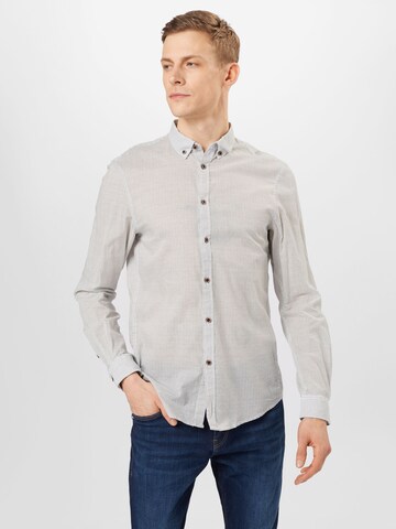 Coupe regular Chemise TOM TAILOR en blanc : devant