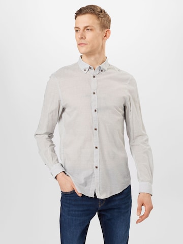 Coupe regular Chemise TOM TAILOR en blanc : devant