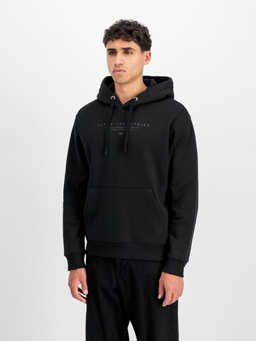 ALPHA INDUSTRIES Bluzka sportowa 'Dtm' w kolorze czarny: przód