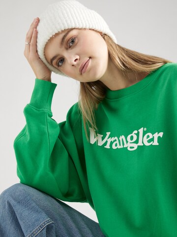 WRANGLER Μπλούζα φούτερ σε πράσινο