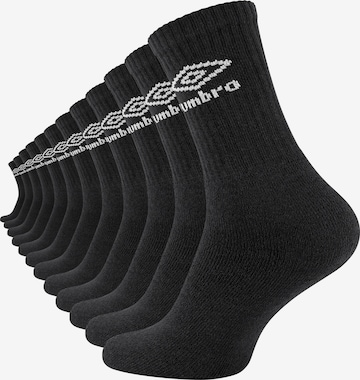 Calzino sportivo di UMBRO in nero: frontale