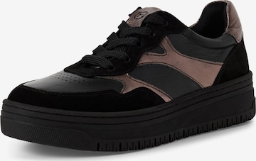 Baskets basses Tamaris en noir : devant