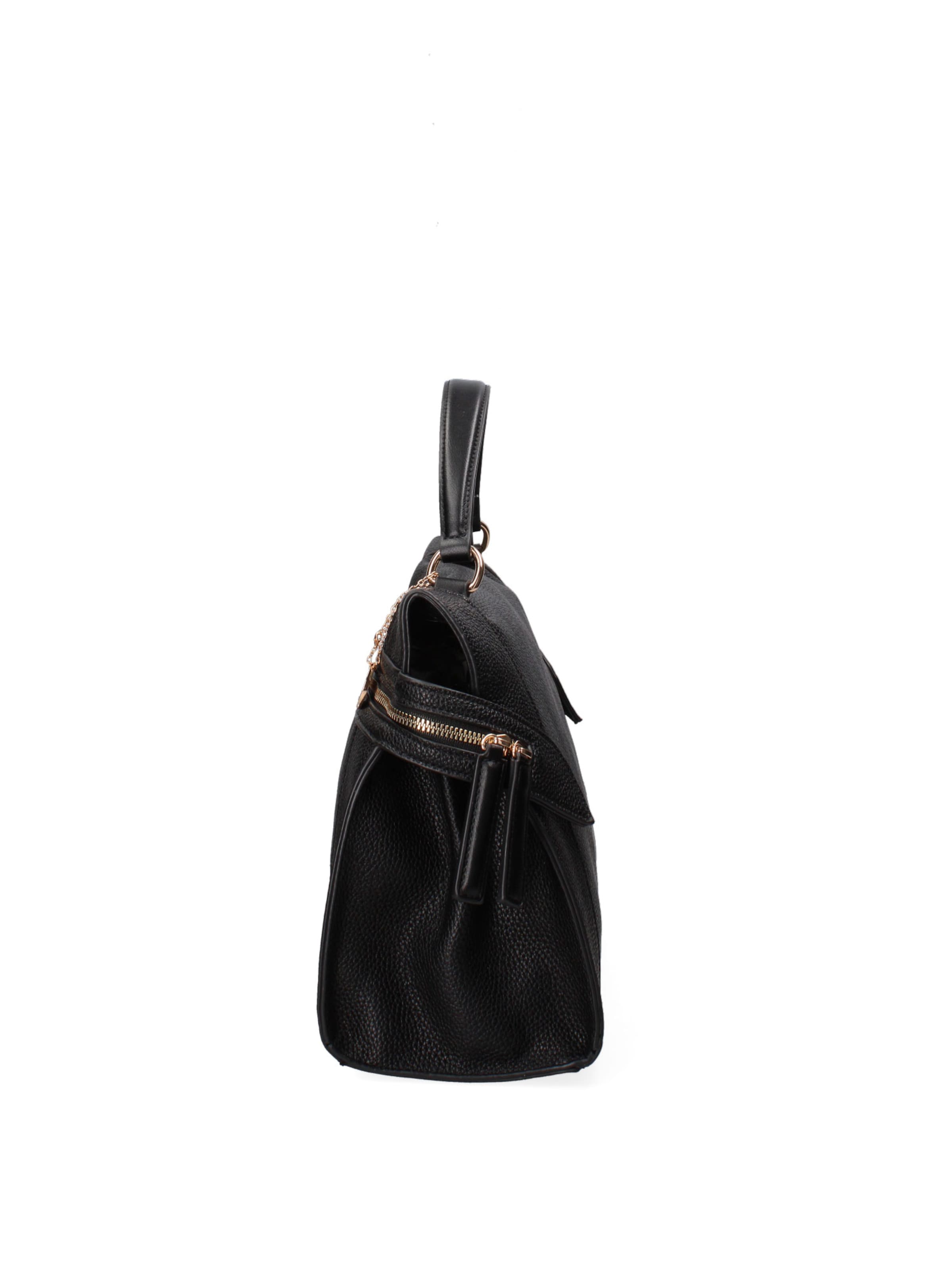 Borsa a mano 'Borsa a Mano Donna Ecopelle - Zip e Tracolla Rimovibile' di Diana&Co. in nero