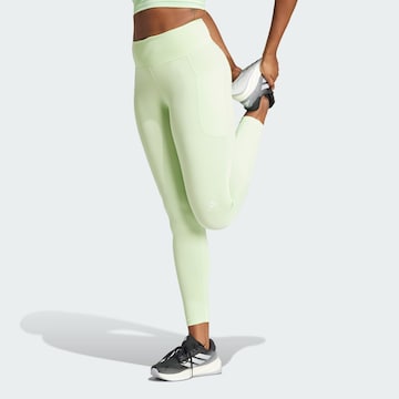 ADIDAS PERFORMANCE Skinny Workout Pants 'DailyRun' in Green: front